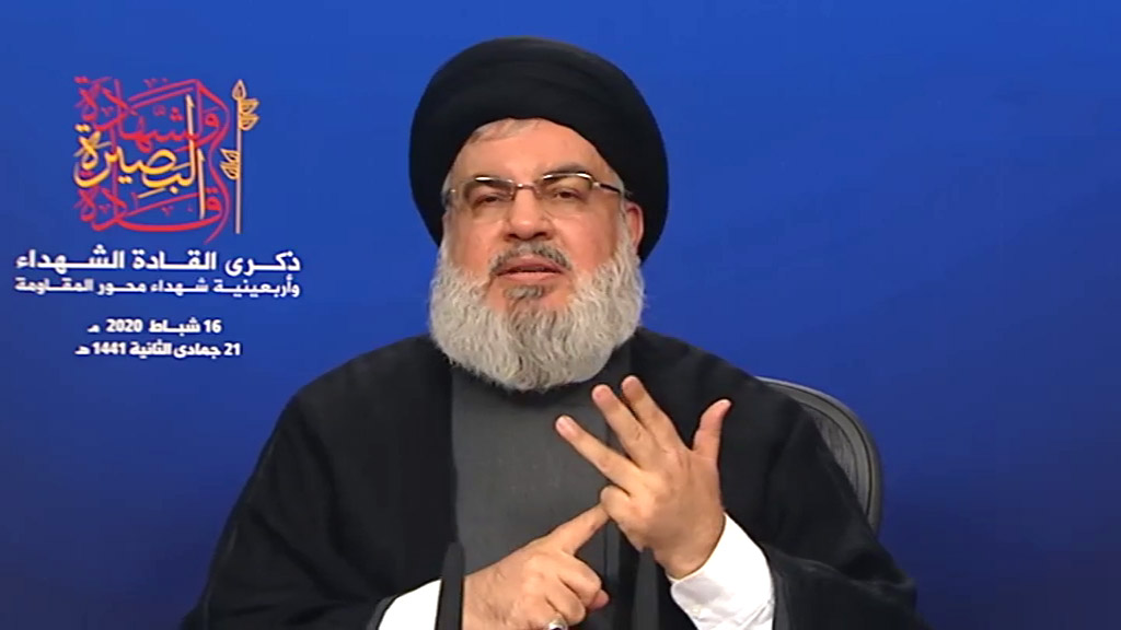 سید حسن نصرالله، دبیر کل حزب‌الله لبنان: بیانات در مراسم سالگرد شهادت سران شهید حزب الله و چهلم شهیدان خط مقاومت