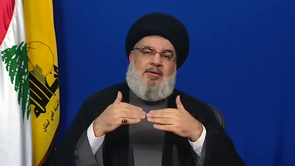 سید حسن نصرالله، دبیر کل حزب‌الله لبنان: سخنرانی تلویزیونی درباره‌ی آخرین تحولات سیاسی